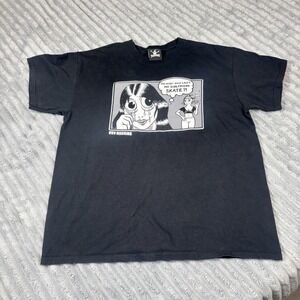Thrasher x Toy Machine Girlfriend Black T-Shirt Men's Size Large